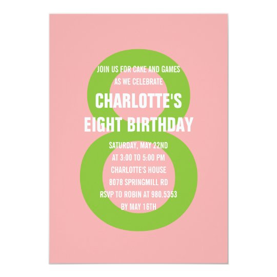 Bold Number Birthday Party Invitation