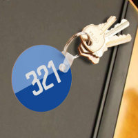 Bold Number Design. Hotel Key Ring