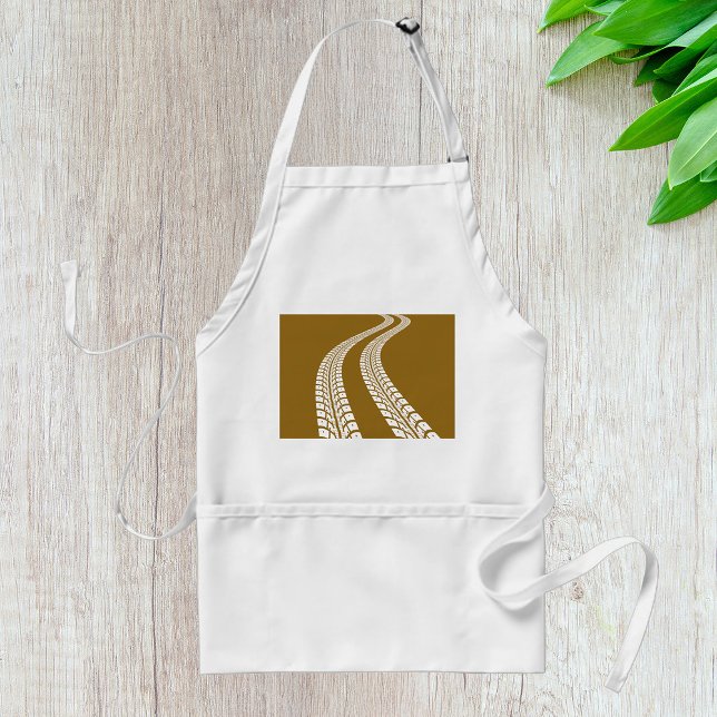 Bold Off-Road Tire Track Rugged Automotive Standard Apron (Creator Uploaded)