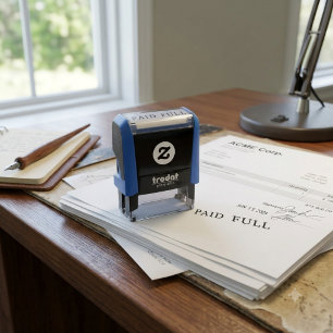 Bold Office Design Paid in Full Self-inking Stamp