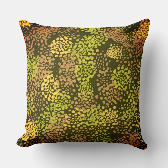 Bold Oil Spot Throw Pillow (Front)