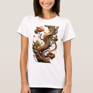 Bold Orange ABSTRACT ART Statement Design T-Shirt