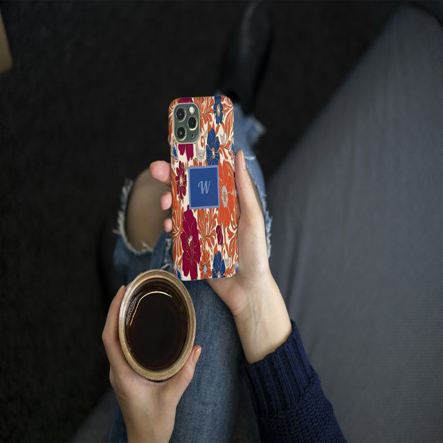 Bold Orange Boho Floral iPhone 16 Case (Creator Uploaded)