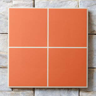 Bold Orange Chequered Modern Monochrome Minimal Ceramic Tile