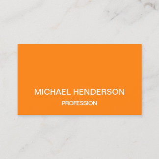 Bold orange minimalist modern business cards
