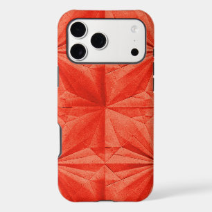 Bold Orange Paper Origami Pattern