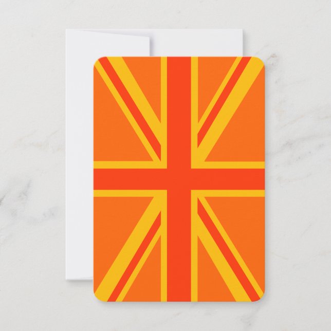 Bold Orange Union Jack British Flag Swag (Front)