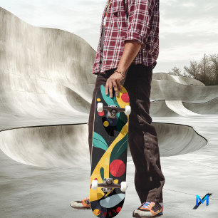 Bold Organic Flow - Modern Abstract Minimalist Skateboard