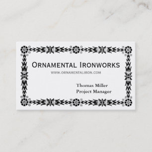 Bold Ornamental Border Business Card