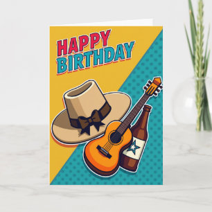 Bold Outline Birthday Card