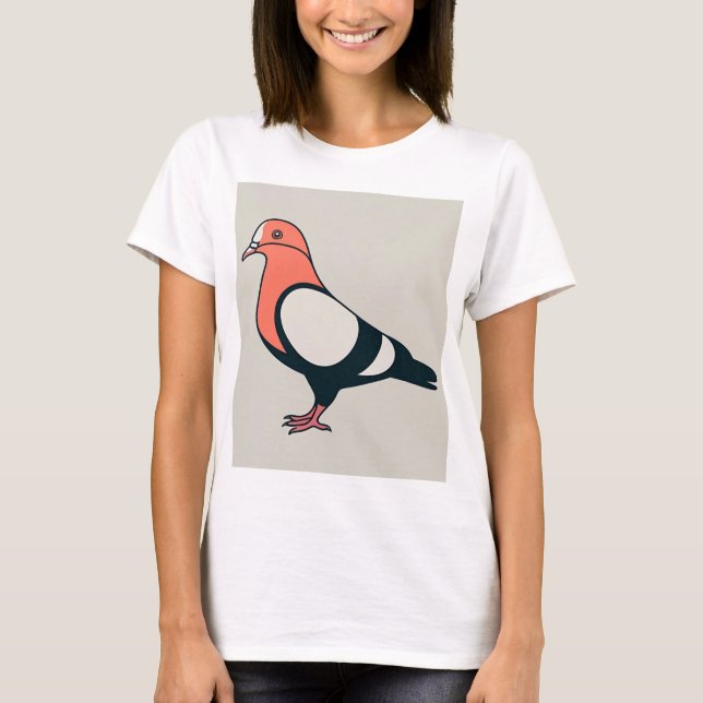 Bold Outline Pigeon: Modern Tee (Front)