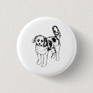 Bold Outlines Celebrate Winter Cheerful Pet Accent 3 Cm Round Badge