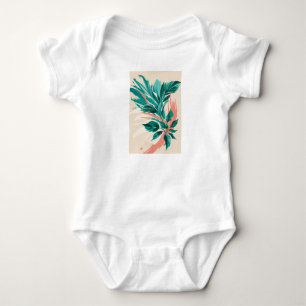 Bold, oversized floral prints baby bodysuit
