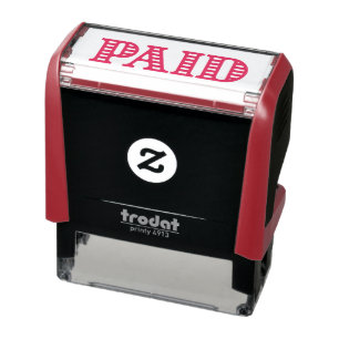 Bold PAID General Business Red Ink Self-inking Stamp