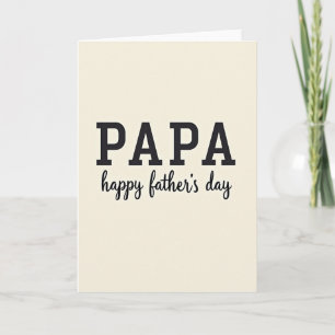 Bold Papa Fathers Day Card