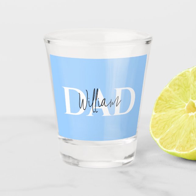Bold Pastel DAD | Modern Father’s Day Gift Shot Glass (Front)