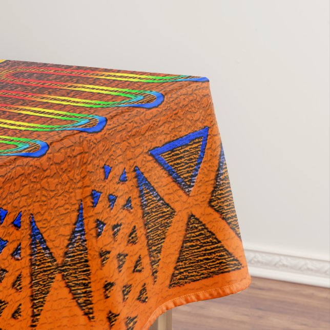“Bold Patterns, Timeless Stories.” Tablecloth (In Situ)