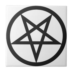 Bold Pentagram Ceramic Tile