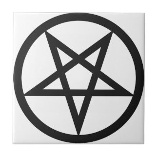 Bold Pentagram Ceramic Tile