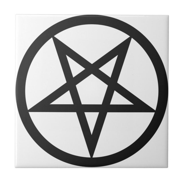 Bold Pentagram Ceramic Tile (Front)
