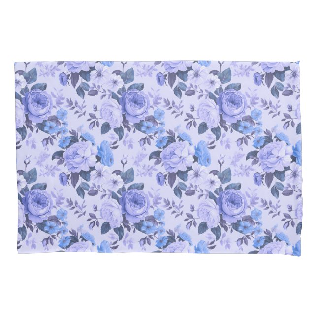 Bold periwinkle statement colour pillowcase (Front)
