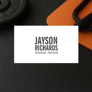 Bold Personal Trainer Business Card