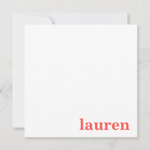 Bold Personalised Name Typography Custom Card