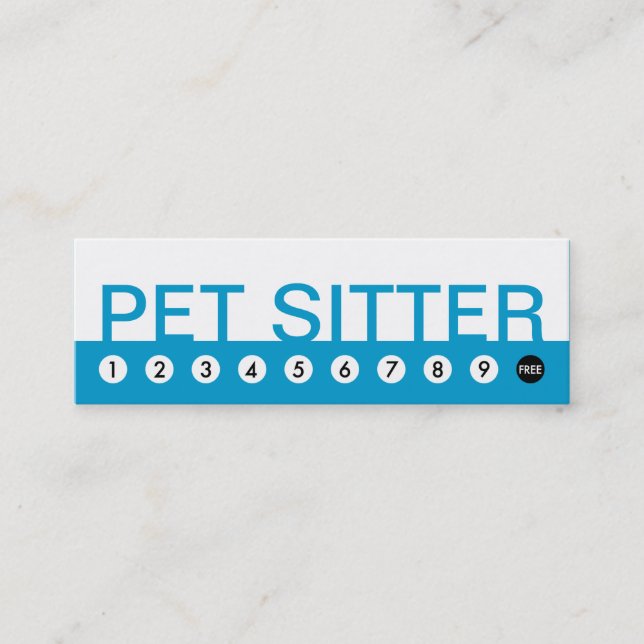 bold PET SITTER customer loyalty Card (Front)