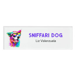 Bold Pet Sitter Dog Walker Name Tag
