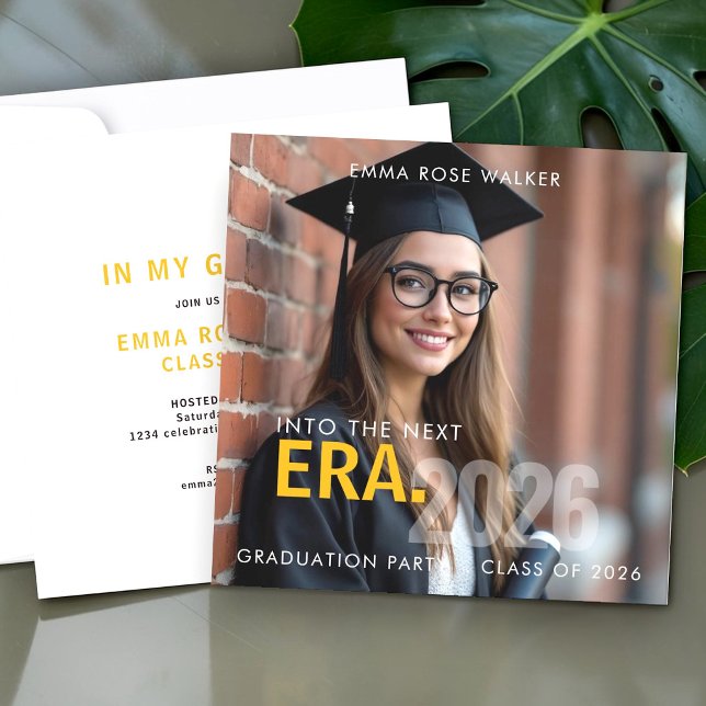 Bold Photo Graduation Party Invite Grad Era (Creator Uploaded)