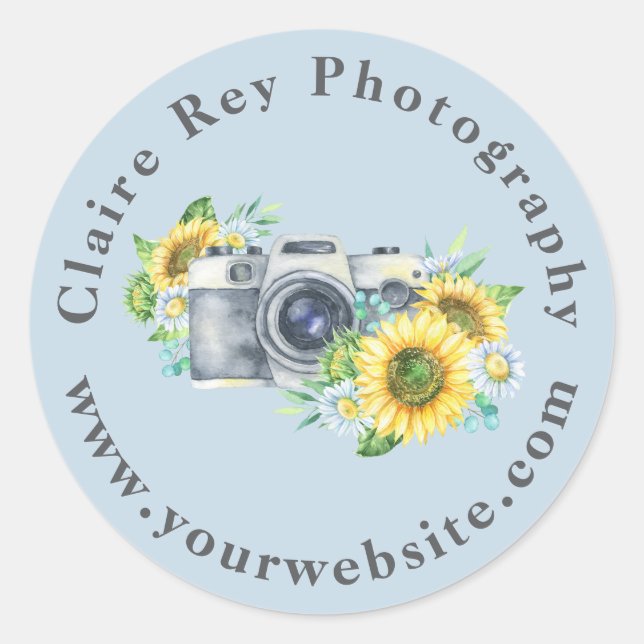 Bold Photographer Logo Sticker | Packed with care (Front)