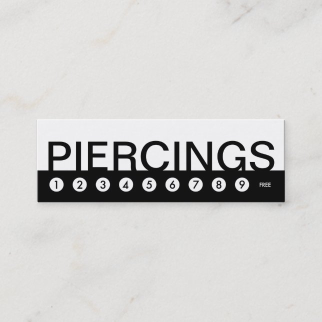 bold PIERCINGS customer loyalty Card (Front)