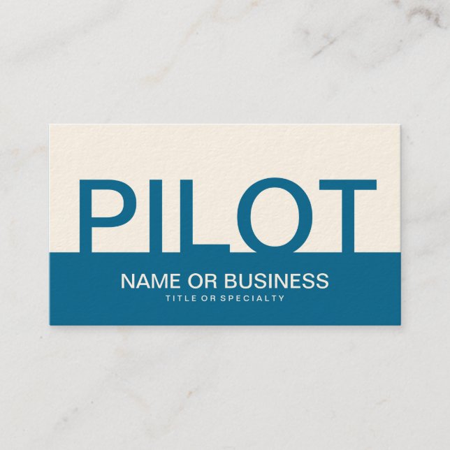 bold PILOT (colour customisable) Business Card (Front)