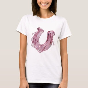 Bold Pink ABSTRACT ART Graphic Design T-Shirt
