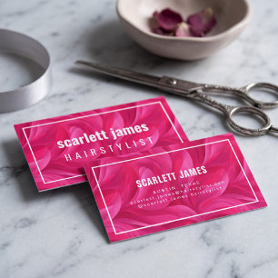 Bold Pink Abstract Business Card