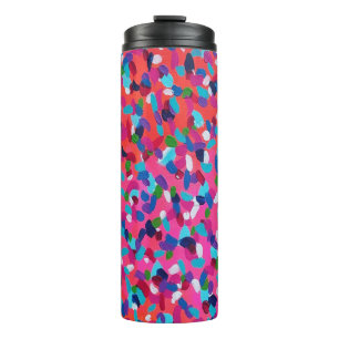 Bold Pink Abstract Thermal Tumbler