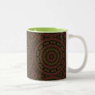 Bold Pink and Black Kaleidoscope MUG
