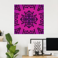 Bold Pink and Purple Geometric Pattern