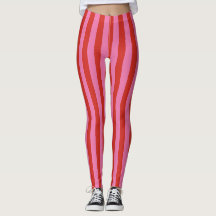 Bold Pink and Red Circus Funhouse Stripes