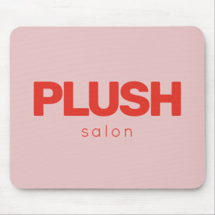 Bold Pink and Red Modern Business Personalized Mouse Pad