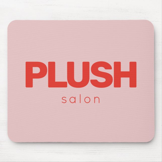 Bold Pink and Red Modern Business Personalized Mouse Pad (Front)