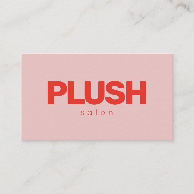 Bold Pink and Red Modern Personalised Business Card (Front)