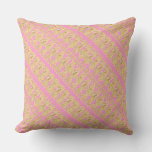 Bold Pink and Yellow Mini Flipflops Pattern Cushion