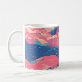 🎨 Bold Pink & Blue Abstract Pattern - Dynamic & F Coffee Mug