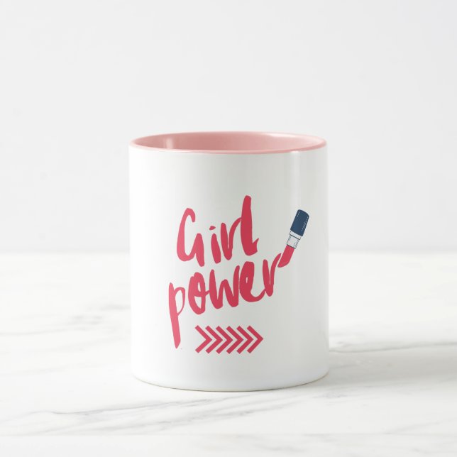 Bold Pink Girl Power Mug (Center)
