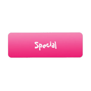 Bold Pink Gradient Design  Return Address Label