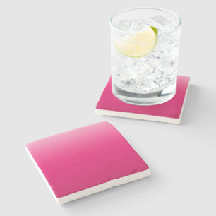 Bold Pink Gradient Design Stone Coaster