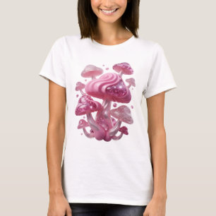 Bold Pink PINK MUSHROOMS Graphic Tee