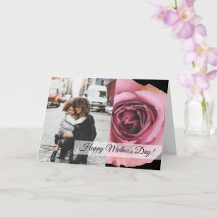 Bold Pink & Purple Spring Roses Mother's Day Card
