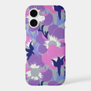 Bold Pink & Purple Windflower Pattern Retro